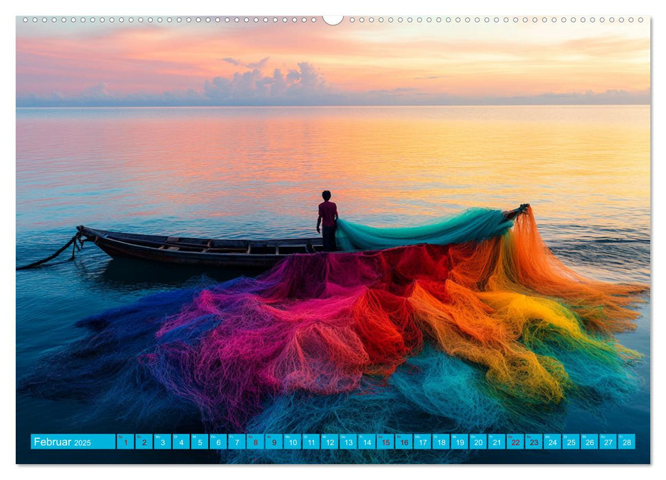 Netzpoesie: Ein Jahr in Farben (CALVENDO Premium Wandkalender 2025)