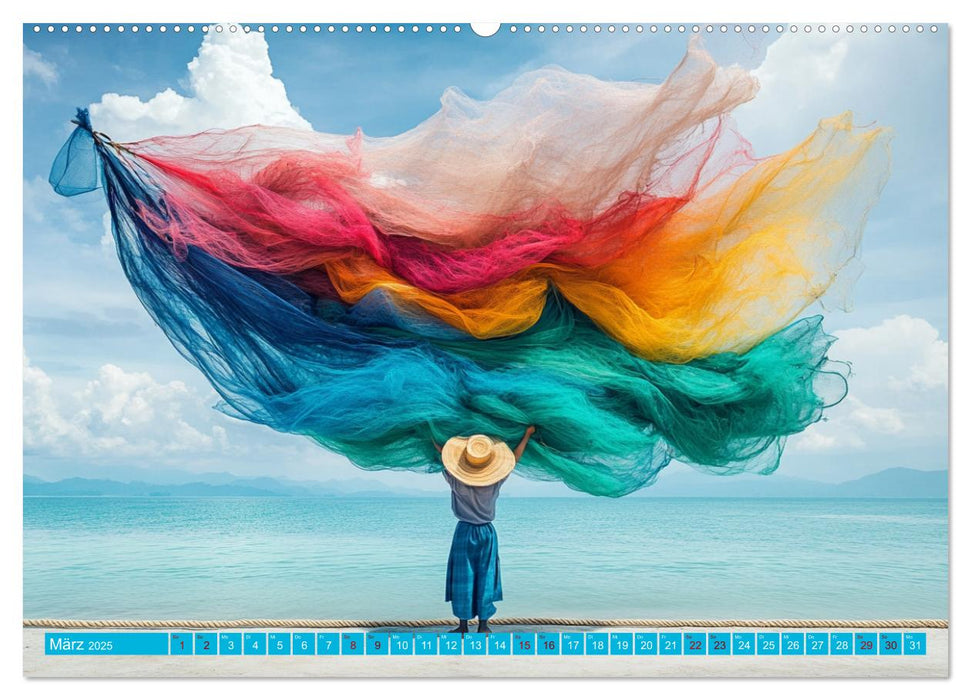 Netzpoesie: Ein Jahr in Farben (CALVENDO Premium Wandkalender 2025)