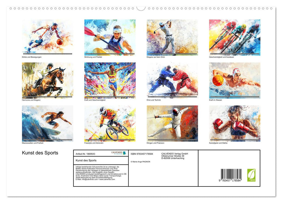 Kunst des Sports (CALVENDO Premium Wandkalender 2025)