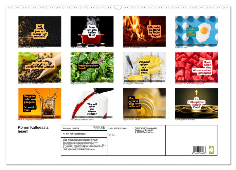 Komm Kaffeesatz lesen! (CALVENDO Wandkalender 2025)