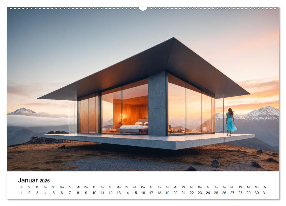 Einsamkeit in Architektur (CALVENDO Wandkalender 2025)