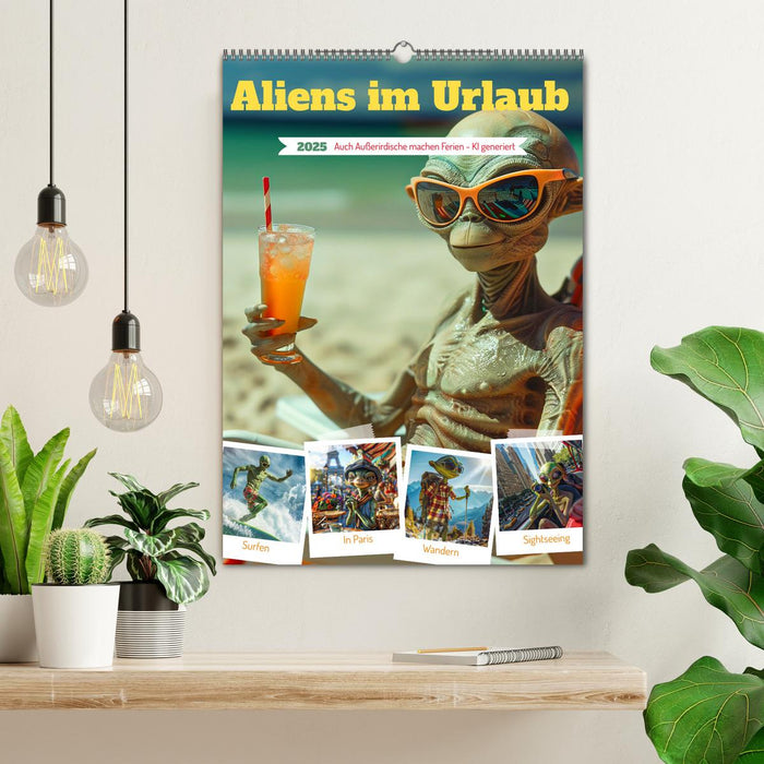 Aliens im Urlaub (CALVENDO Wandkalender 2025)