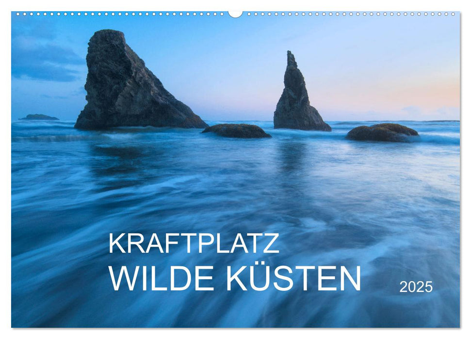 Kraftplatz Wilde Küsten (CALVENDO Wandkalender 2025)