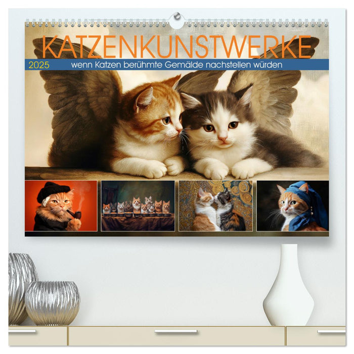 Katzenkunstwerke (CALVENDO Premium Wandkalender 2025)