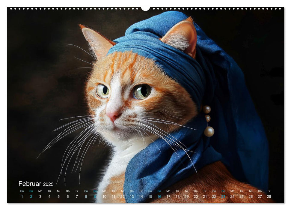 Katzenkunstwerke (CALVENDO Premium Wandkalender 2025)