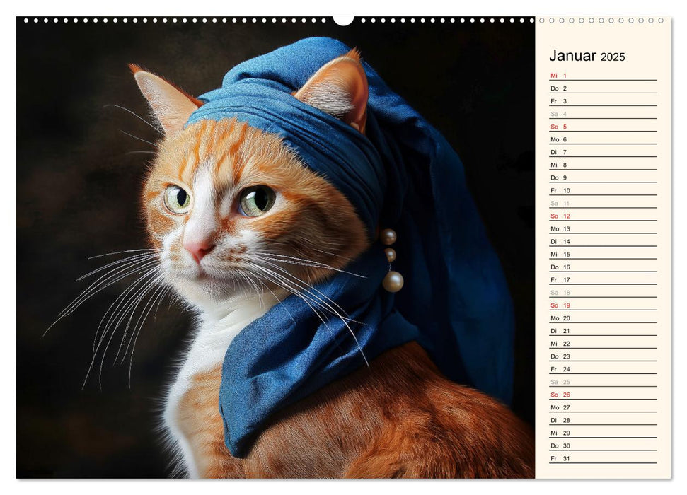 Katzen schaffen Kunst (CALVENDO Wandkalender 2025)