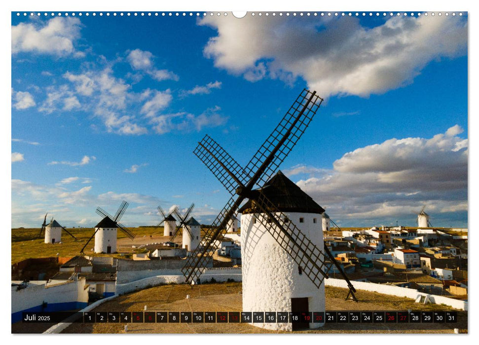 Windmühlen in La Mancha (CALVENDO Premium Wandkalender 2025)