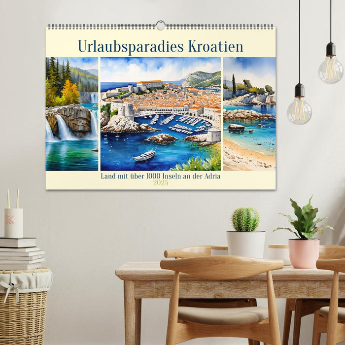 Urlaubsparadies Kroatien (CALVENDO Wandkalender 2025)