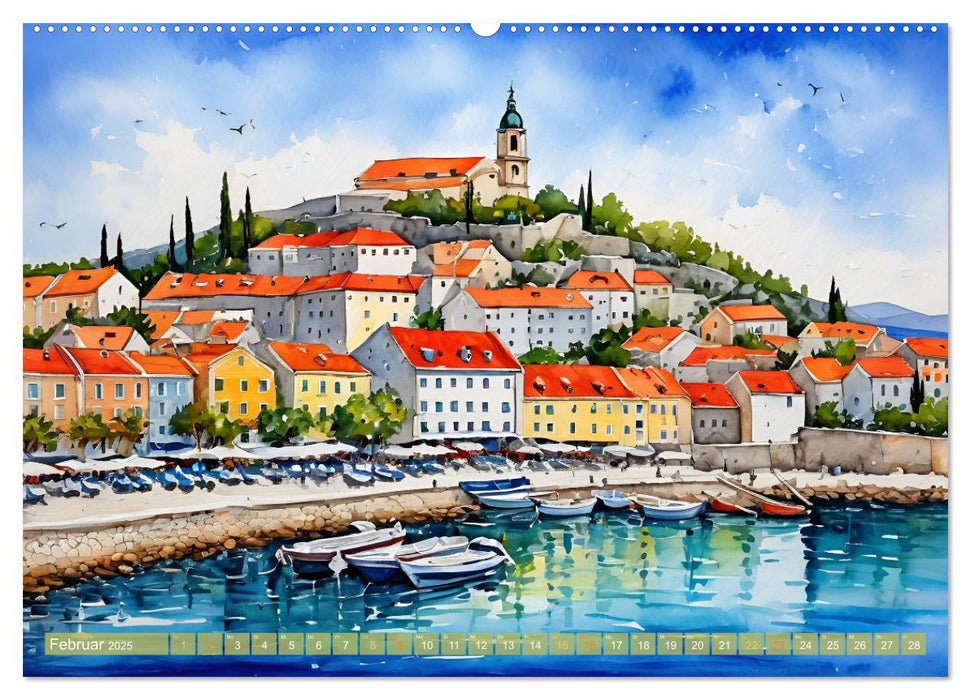 Urlaubsparadies Kroatien (CALVENDO Wandkalender 2025)