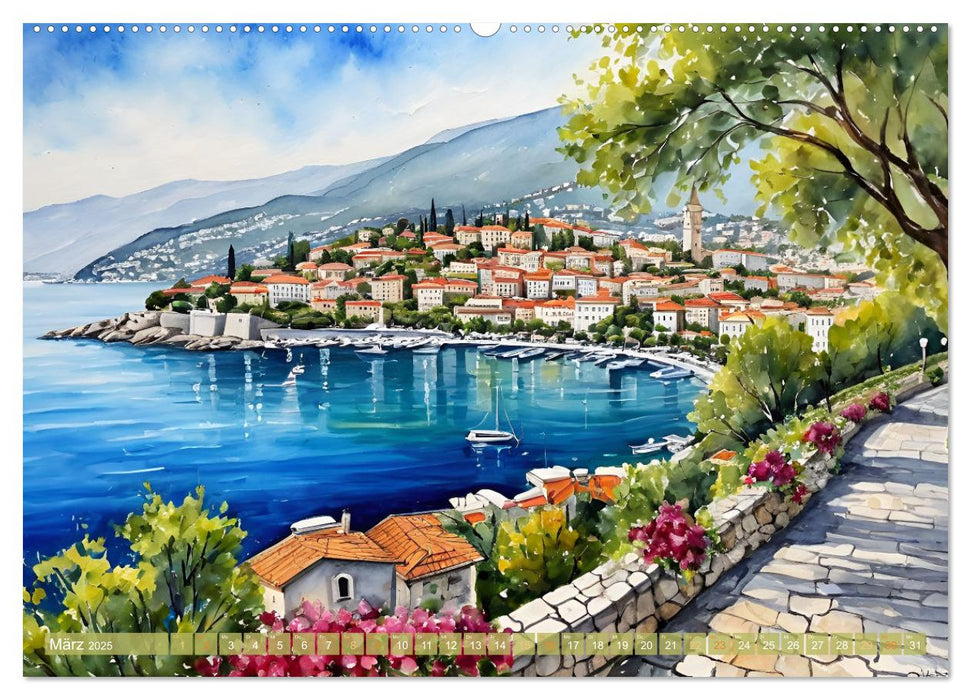 Urlaubsparadies Kroatien (CALVENDO Wandkalender 2025)