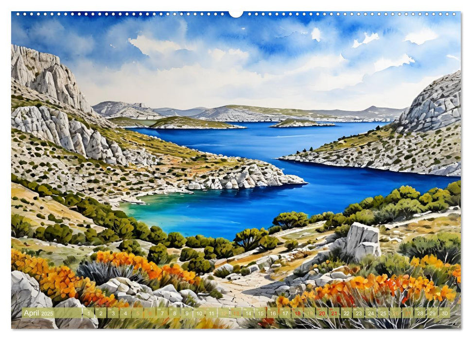 Urlaubsparadies Kroatien (CALVENDO Wandkalender 2025)