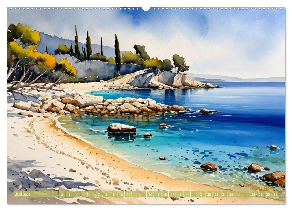 Urlaubsparadies Kroatien (CALVENDO Premium Wandkalender 2025)