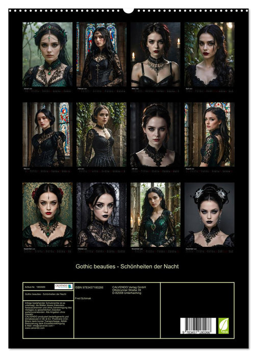 Gothic beauties - Schönheiten der Nacht (CALVENDO Premium Wandkalender 2025)