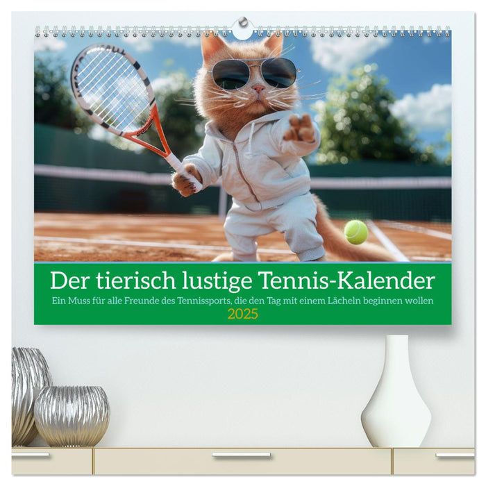 Der tierisch lustige Tennis-Kalender (CALVENDO Premium Wandkalender 2025)