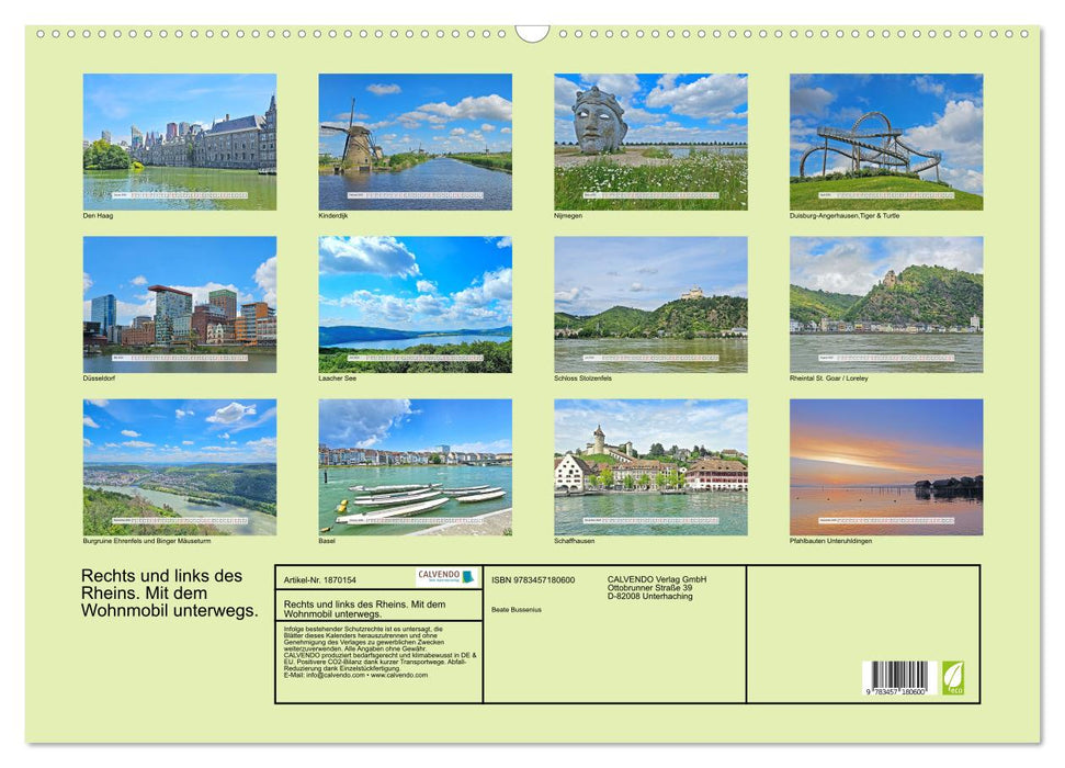 Rechts und links des Rheins. Mit dem Wohnmobil unterwegs. (CALVENDO Wandkalender 2025)