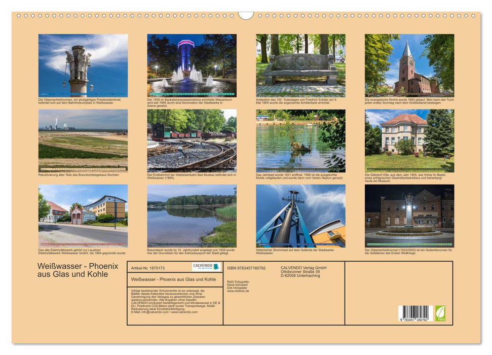 Weißwasser - Phoenix aus Glas und Kohle (CALVENDO Wandkalender 2025)