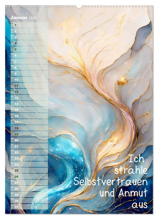 Der feminine Affirmationskalender (CALVENDO Wandkalender 2025)