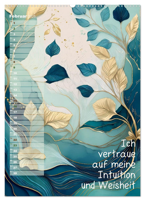 Der feminine Affirmationskalender (CALVENDO Wandkalender 2025)