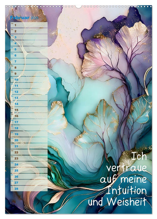 Der feminine Affirmationskalender (CALVENDO Wandkalender 2025)