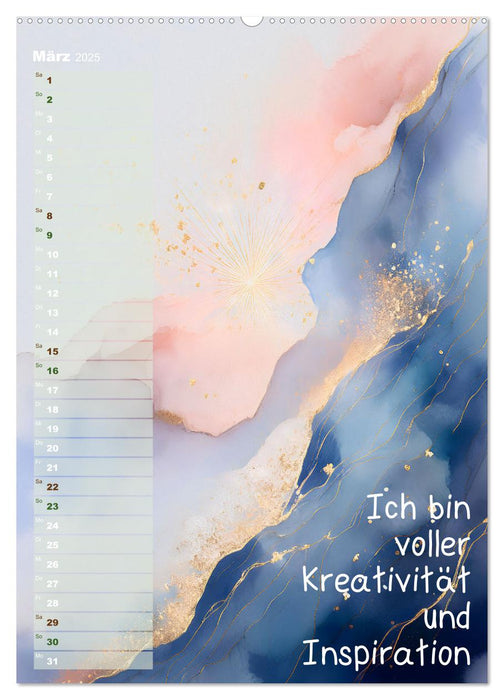 Der feminine Affirmationskalender (CALVENDO Wandkalender 2025)