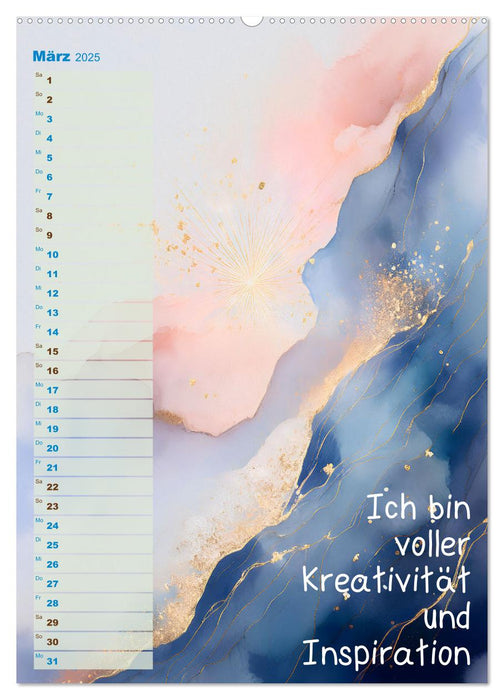 Der feminine Affirmationskalender (CALVENDO Wandkalender 2025)