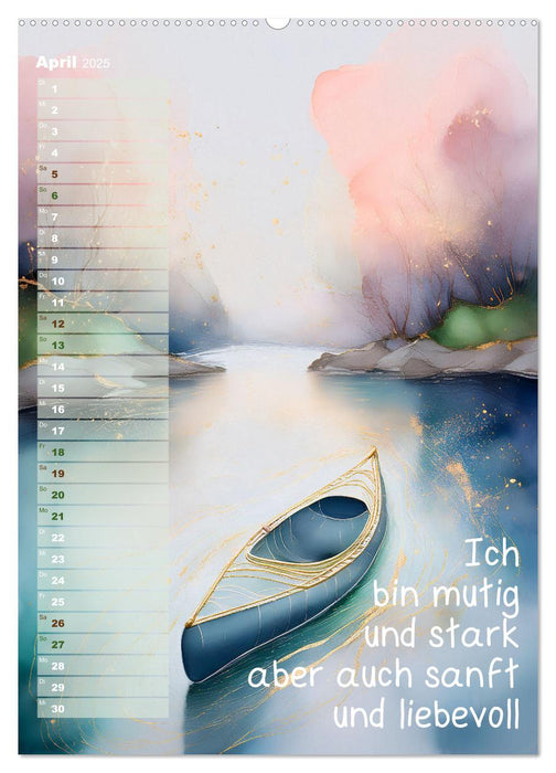 Der feminine Affirmationskalender (CALVENDO Wandkalender 2025)