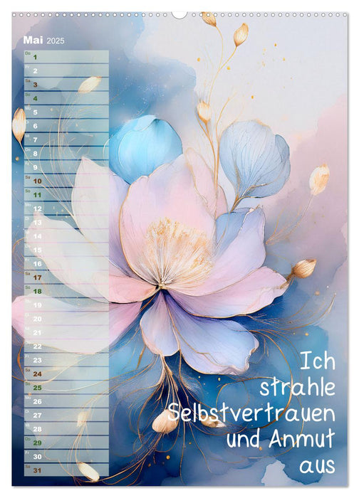 Der feminine Affirmationskalender (CALVENDO Wandkalender 2025)