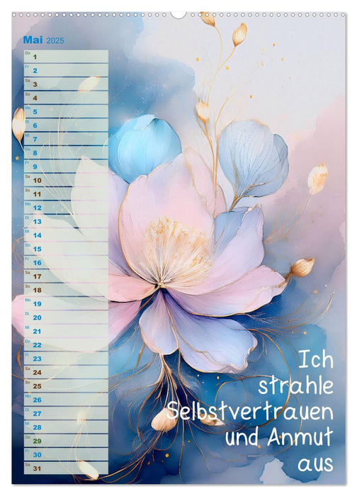 Der feminine Affirmationskalender (CALVENDO Wandkalender 2025)