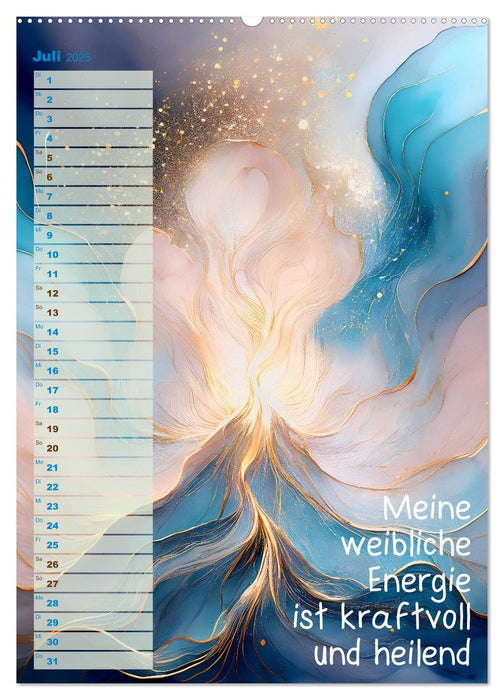 Der feminine Affirmationskalender (CALVENDO Premium Wandkalender 2025)