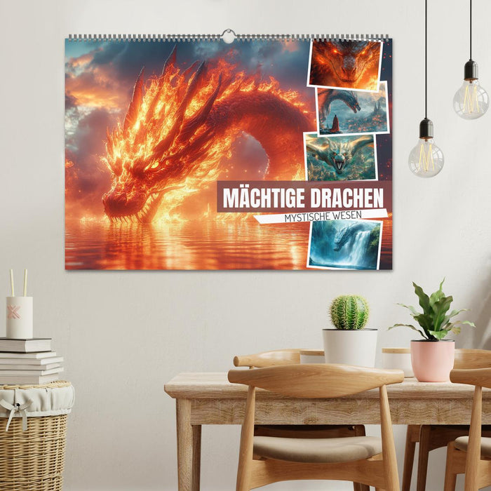 MÄCHTIGE DRACHEN Mystische Wesen (CALVENDO Wandkalender 2025)