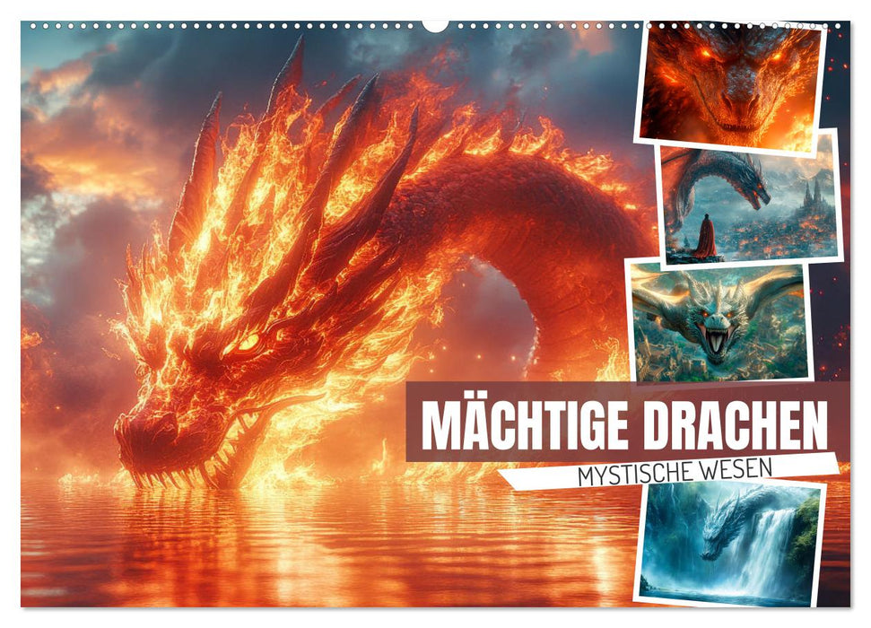 MÄCHTIGE DRACHEN Mystische Wesen (CALVENDO Wandkalender 2025)