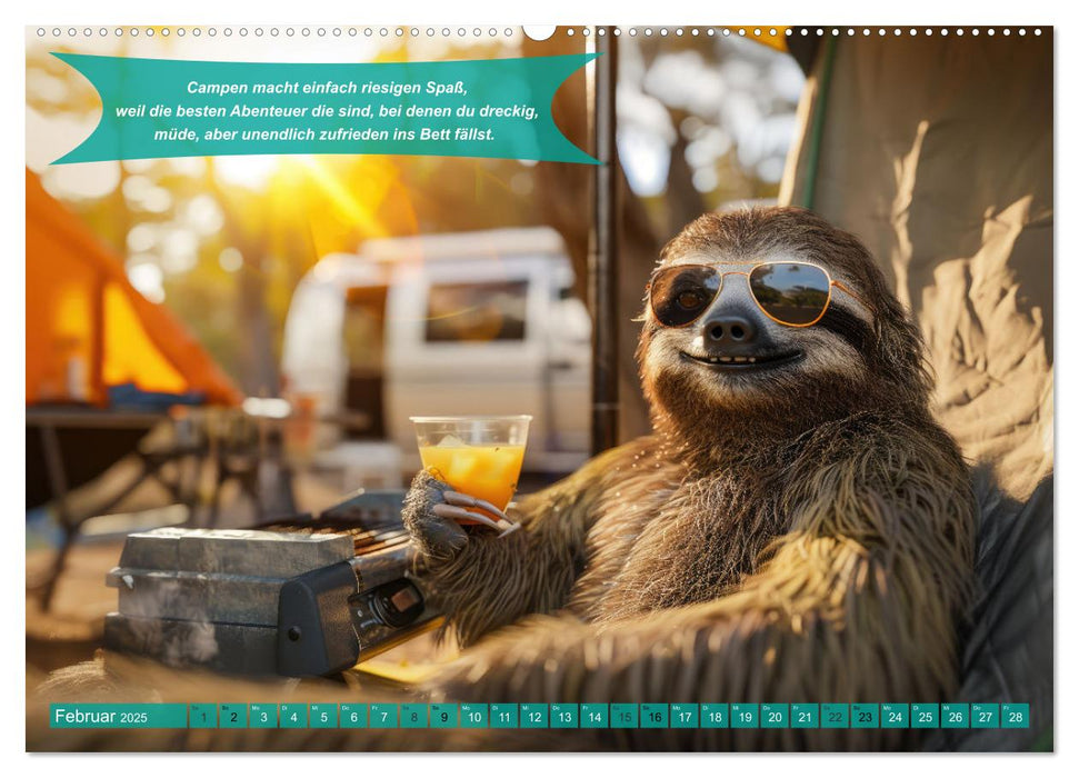 Der tierisch lustige Camping-Kalender (CALVENDO Premium Wandkalender 2025)