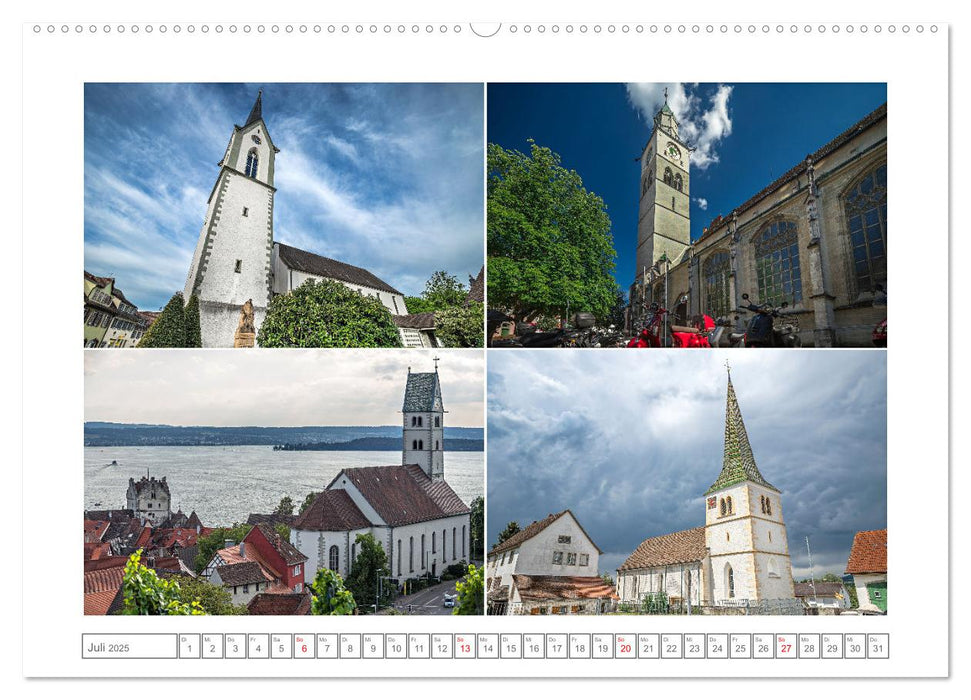 Gotteshäuser am Bodensee (CALVENDO Premium Wandkalender 2025)