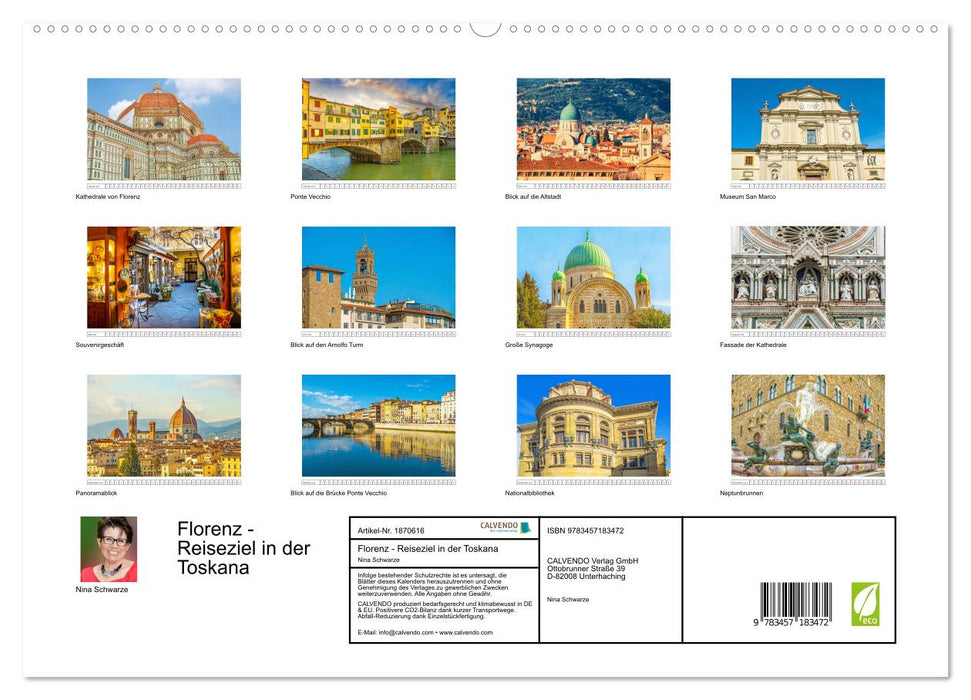 Florenz - Reiseziel in der Toskana (CALVENDO Premium Wandkalender 2025)