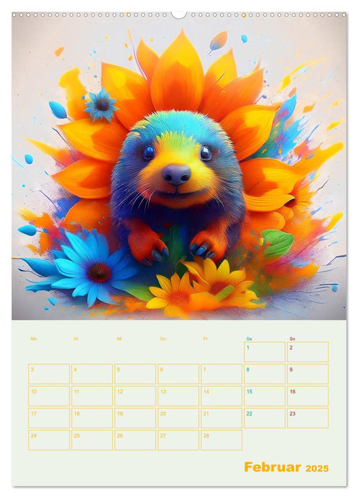 Tiere im Farbenrausch (CALVENDO Wandkalender 2025)