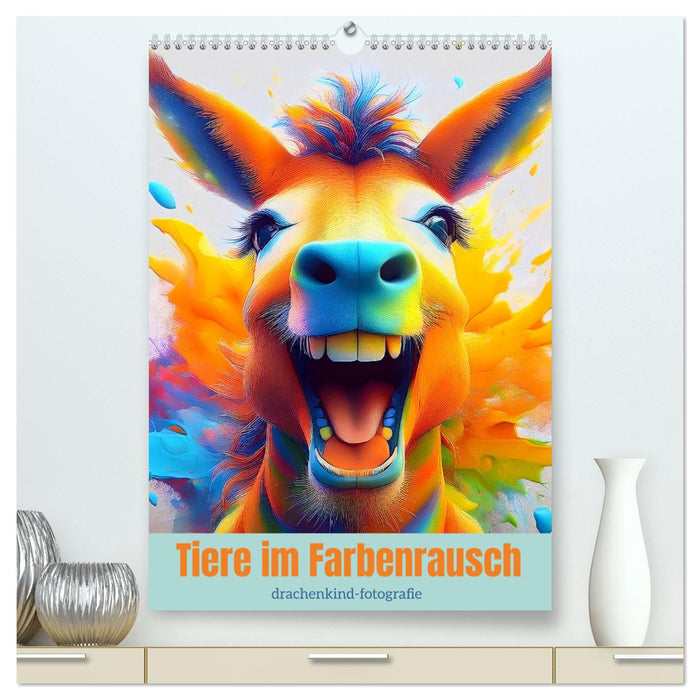 Tiere im Farbenrausch (CALVENDO Premium Wandkalender 2025)