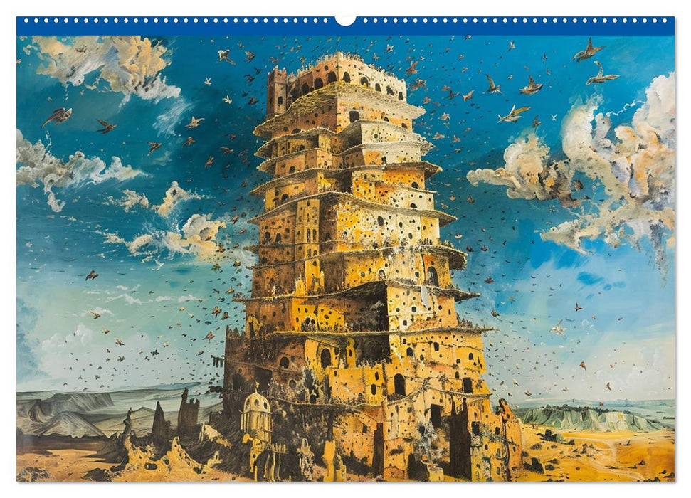 Der Turm zu Babel: Ungemalte Bilder der Kunstgeschichte (CALVENDO Premium Wandkalender 2025)