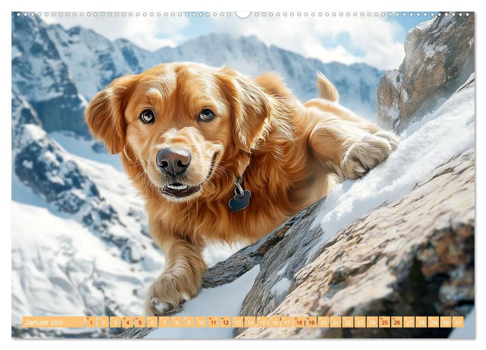 Lustige Sportarten für Hunde (CALVENDO Premium Wandkalender 2025)