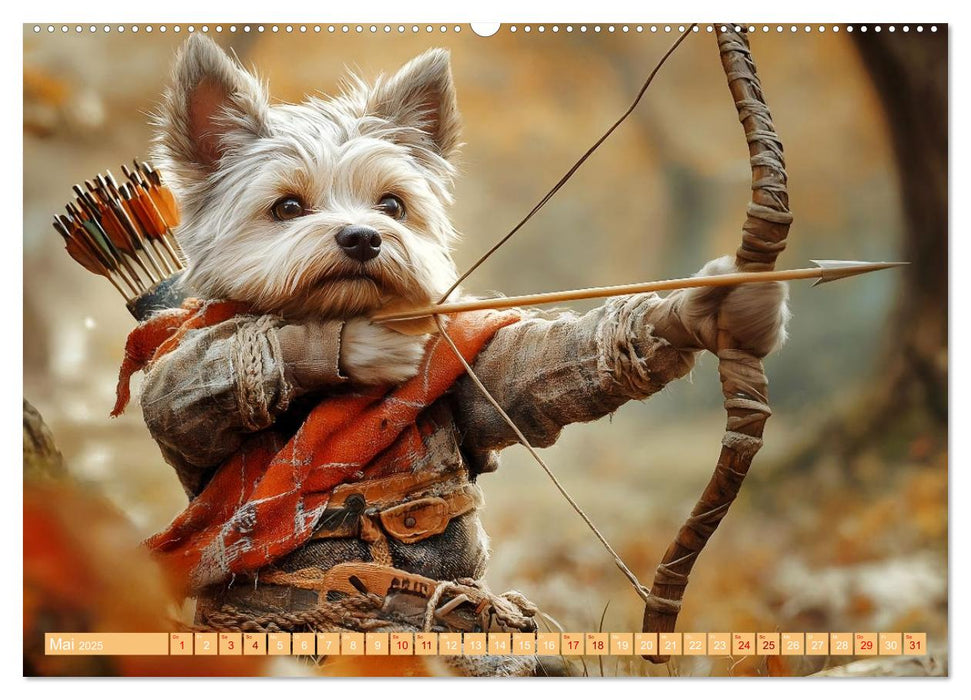 Lustige Sportarten für Hunde (CALVENDO Premium Wandkalender 2025)