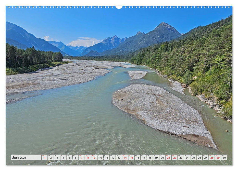 Vom Formarinsee bis Landsberg am Lech - Auf dem Lechradweg (CALVENDO Wandkalender 2025)