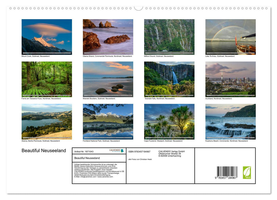 Beautiful Neuseeland (CALVENDO Premium Wandkalender 2025)