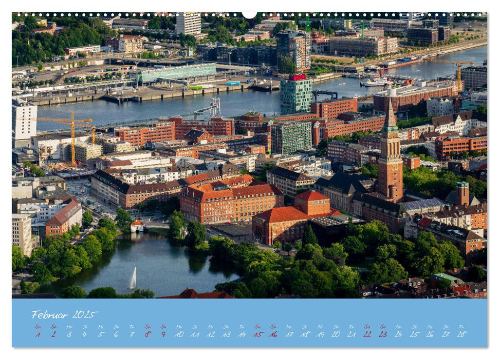 Kiel aus der Luft - Die Stadt an der Förde aus dem Ballon fotografiert (CALVENDO Wandkalender 2025)