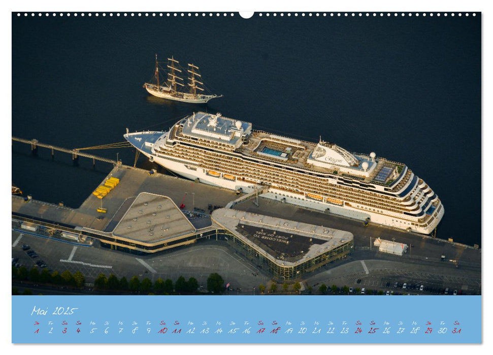 Kiel aus der Luft - Die Stadt an der Förde aus dem Ballon fotografiert (CALVENDO Wandkalender 2025)