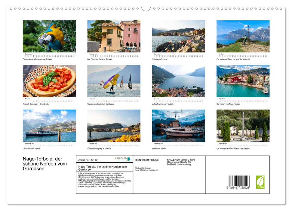 Nago-Torbole, der schöne Norden vom Gardasee (CALVENDO Premium Wandkalender 2025)