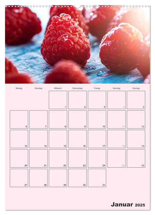 Obst Kalender - GESUND DURCH DAS JAHR (CALVENDO Wandkalender 2025)