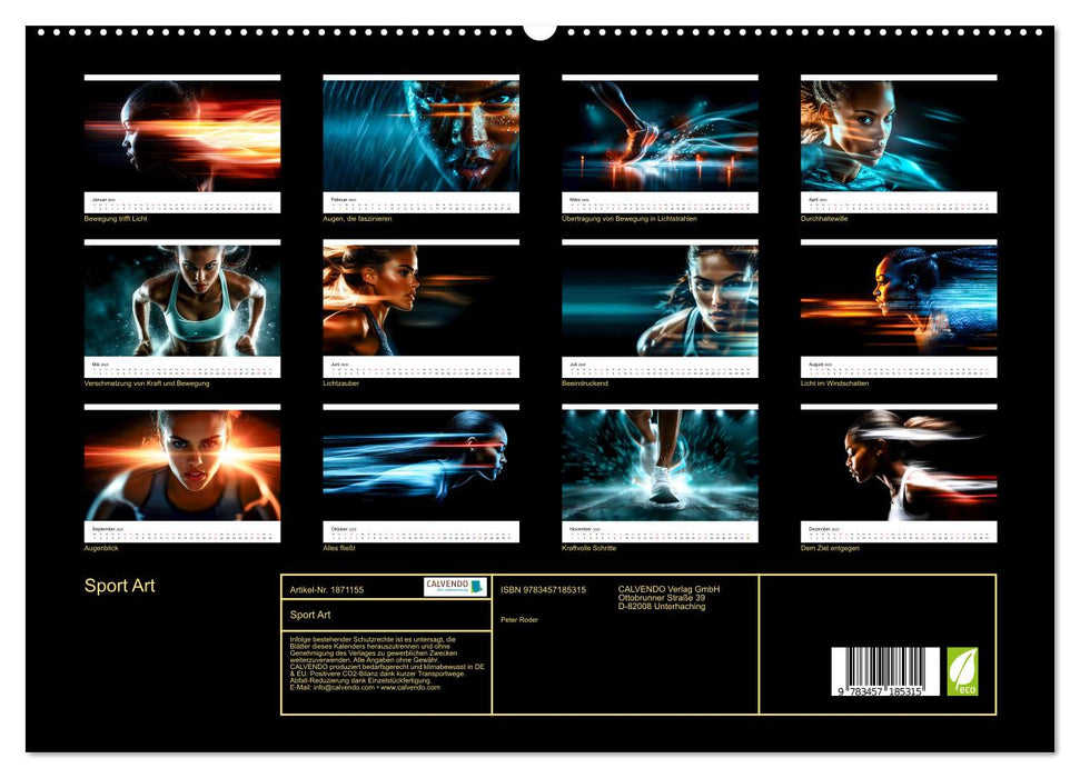 Sport Art (CALVENDO Premium Wandkalender 2025)