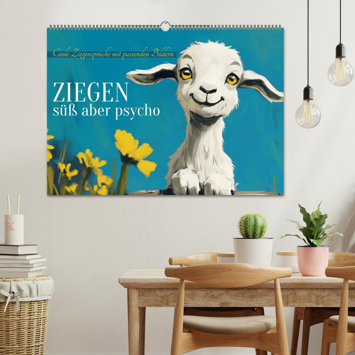 Ziegen, süß aber psycho (CALVENDO Wandkalender 2025)