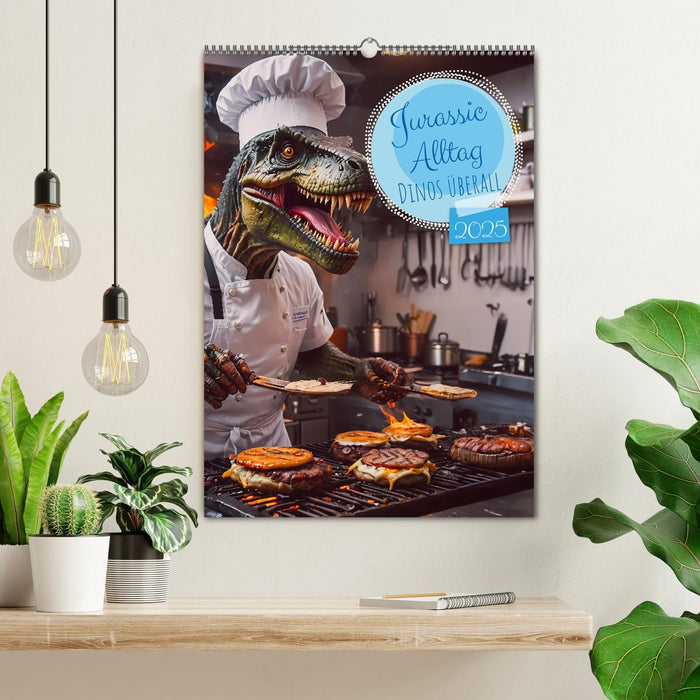 Jurassic Alltag - Dinos überall (CALVENDO Wandkalender 2025)