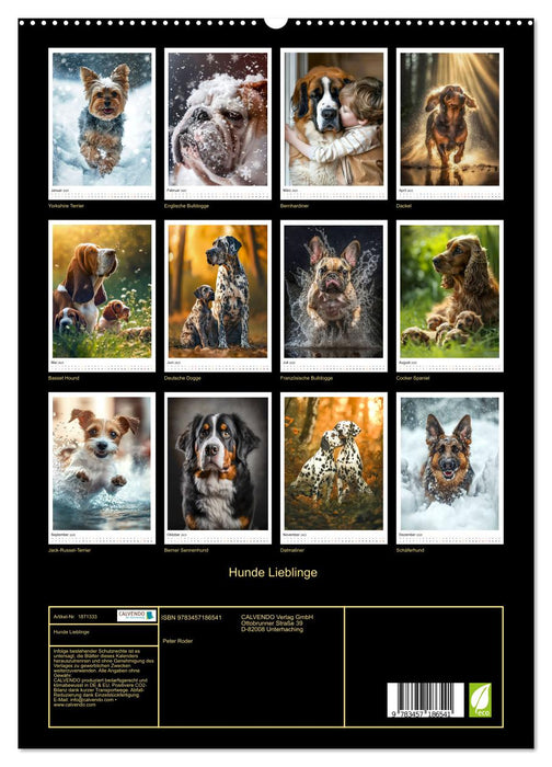 Hunde Lieblinge (CALVENDO Premium Wandkalender 2025)