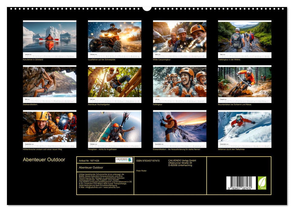 Abenteuer Outdoor (CALVENDO Premium Wandkalender 2025)